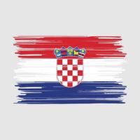 cepillo de bandera de croacia vector