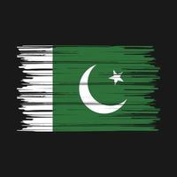 cepillo de bandera de pakistán vector