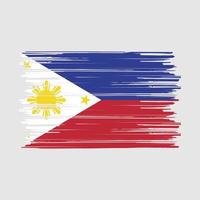 pincel de bandera de filipinas vector