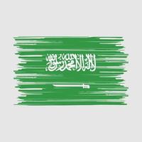 Saudi Arabia Flag Brush vector