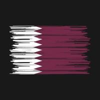 Qatar Flag Brush vector