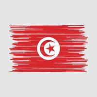 Tunisia Flag Brush vector