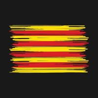 Catalonia Flag Brush vector