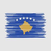 Kosovo Flag Brush vector