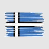 Estonia Flag Brush vector