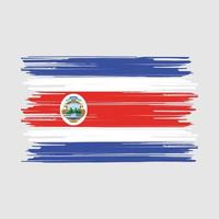 cepillo de la bandera de costa rica vector