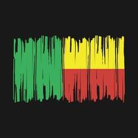 Benin Flag Brush Vector Illustration