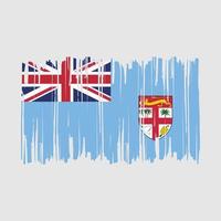 Fiji Flag Brush Vector Illustration