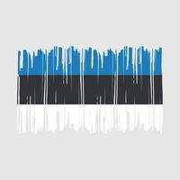 Ilustración de vector de cepillo de bandera de estonia