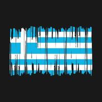 Greece Flag Brush Vector Illustration