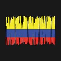 Colombia Flag Brush Vector Illustration