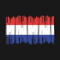 Netherlands Flag Brush Vector Illustration