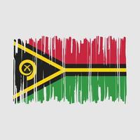 Vanuatu Flag Brush Vector Illustration