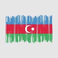 Ilustración de vector de pincel de bandera de azerbaiyán