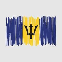 Barbados Flag Brush Vector Illustration