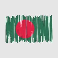 ilustración de vector de pincel de bandera de bangladesh