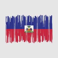 Haiti Flag Brush Vector Illustration