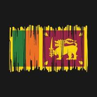 Sri Lanka Flag Brush Vector Illustration