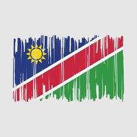 ilustración de vector de pincel de bandera de namibia