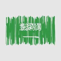 Saudi Arabia Flag Brush Vector Illustration