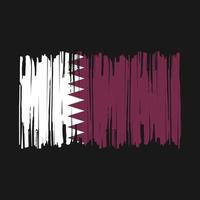 Qatar Flag Brush Vector Illustration