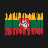 Lithuania Flag Brush Vector Illustration