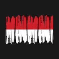 Monaco Flag Brush Vector Illustration