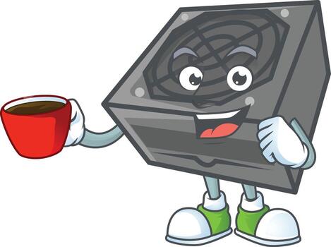 Power supply unit black color vector