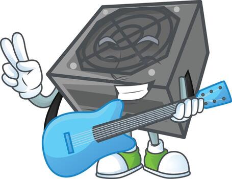 Power supply unit black color vector