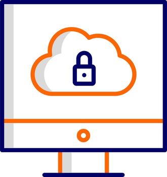 datos seguro vector icono