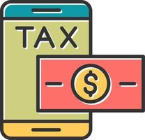 Online Tax Paid Vector Icon