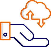 Cloud Data Transfer Vector Icon