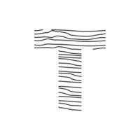 Initial T Abstract Line Logo vector