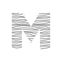 Initial M Abstract Line Logo vector