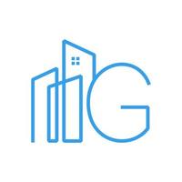 Initial G City Line Logo vector