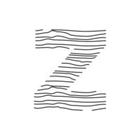 Initial Z Abstract Line Logo vector
