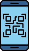 Smartphone Qr Code Vector Icon