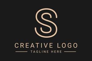 Modern creative letter S vector logo design. Minimalist  flat line logo design template. Monogram logo design.