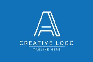 Modern creative letter A vector logo design. Minimalist  flat line logo design template. Monogram logo design.