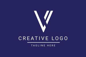 Modern creative letter V vector logo design. Minimalist  flat line logo design template. Monogram logo design.