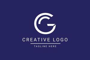Modern creative letter G vector logo design. Minimalist  flat line logo design template. Monogram logo design.