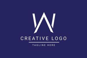 Modern creative letter W vector logo design. Minimalist  flat line logo design template. Monogram logo design.