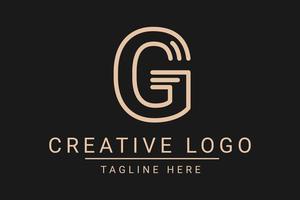 Modern creative letter G vector logo design. Minimalist  flat line logo design template. Monogram logo design.
