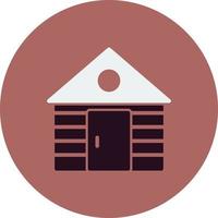 Wood Cabin Vector Icon