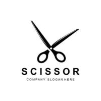 Barber tool scissors logo icon background symbol vector