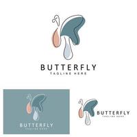 logotipo de mariposa, diseño animal con hermosas alas, animales decorativos, marcas de productos vector