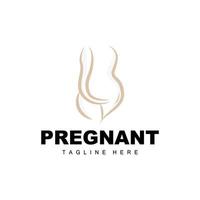 embarazada logo, mamá y bebé salud cuidado diseño, embarazada y bebé medicina marca icono vector