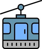 icono de vector de cabina de teleférico