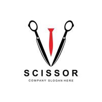 Barber tool scissors logo icon background symbol vector