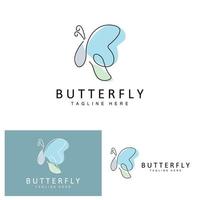 logotipo de mariposa, diseño animal con hermosas alas, animales decorativos, marcas de productos vector